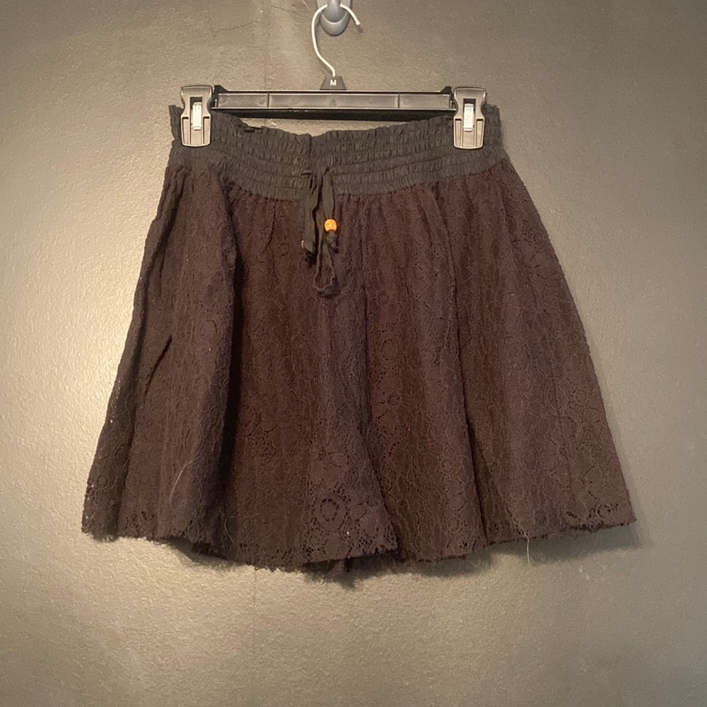 Black lace skirt